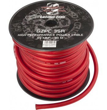 Ground Zero high quality power cable 35mm red 30m image