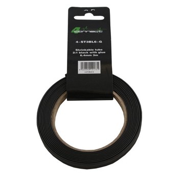 FOUR Connect 4-ST3BL6-G shrink tube,  2:1 Black with glue 6.4mm 3m image