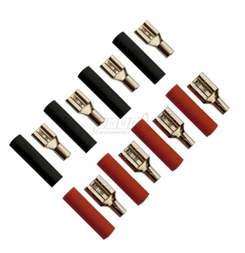 FOUR Connect 4-690755 flat connector 2.5mm2 - 2x4.8mm/2x6.3mm red + 2x4.8mm/2x6.3mm black image