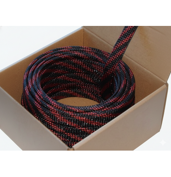 FOUR Connect 4-NS100M-BR6 nylonsukka musta / punainen 6/12mm 100m kuva