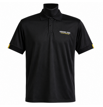 Ground Zero black polo shirt with GZ logo XL image