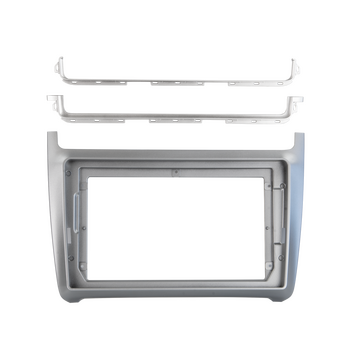ACV 381320-90-2 9″ facia plate VW Polo(6R) 04/2014-07/2017 silver kuva